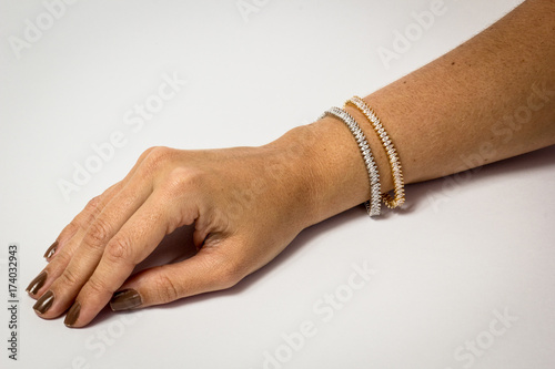 Silver gold Bracelet