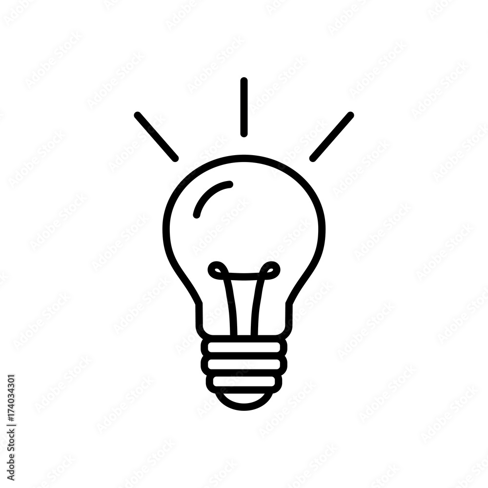 light bulb line icon light bulb line icon