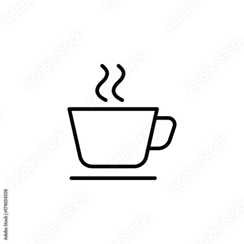 cup with steam line icon