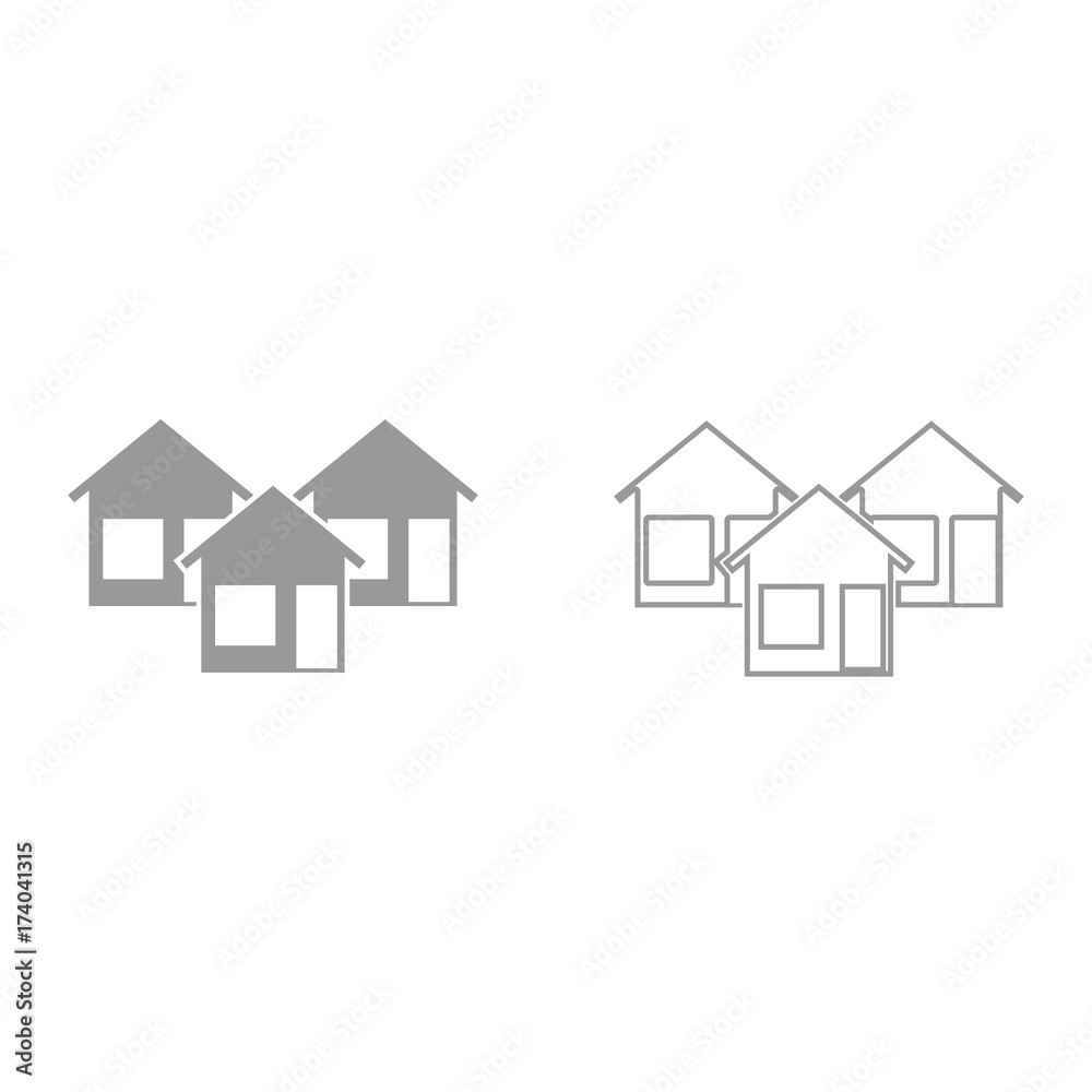 Three house it is black icon . Three house it is black icon .