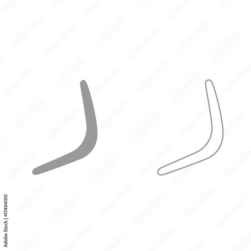 Boomerang it is black icon . Boomerang it is black icon .