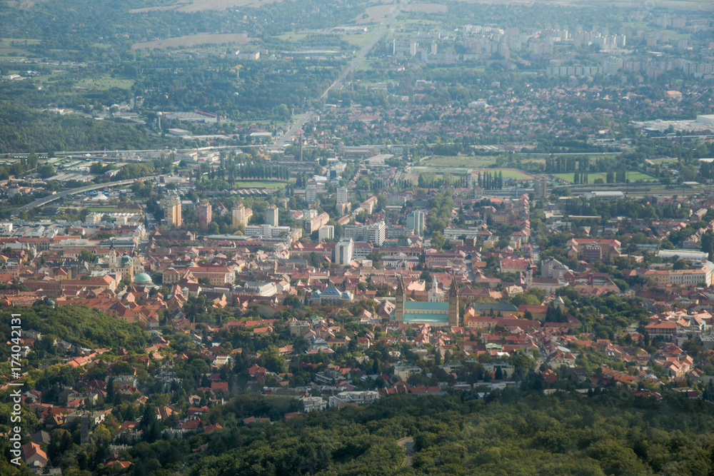 Panoramic view of a town