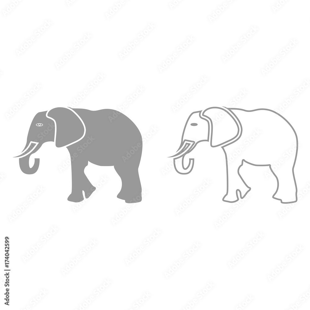 Elephant it is black icon . Elephant it is black icon .