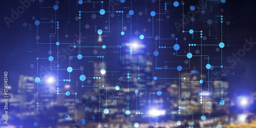 Wireless connection or networking concept as means of communication and social interaction