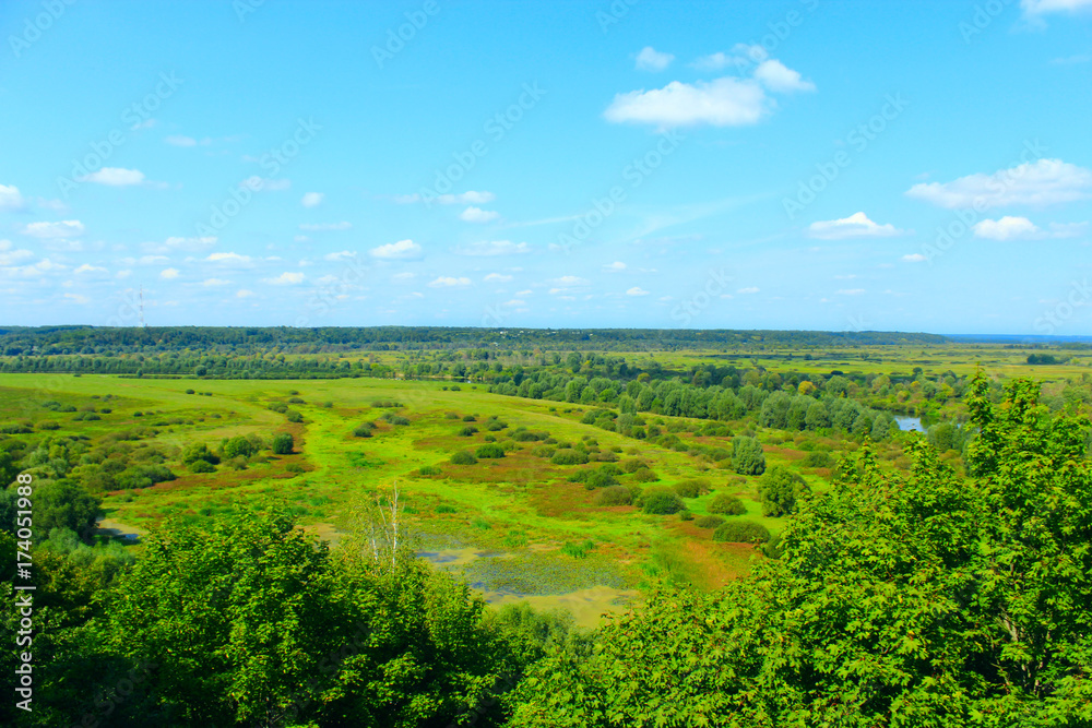 Fototapeta premium Desna River with its marshy surroundings