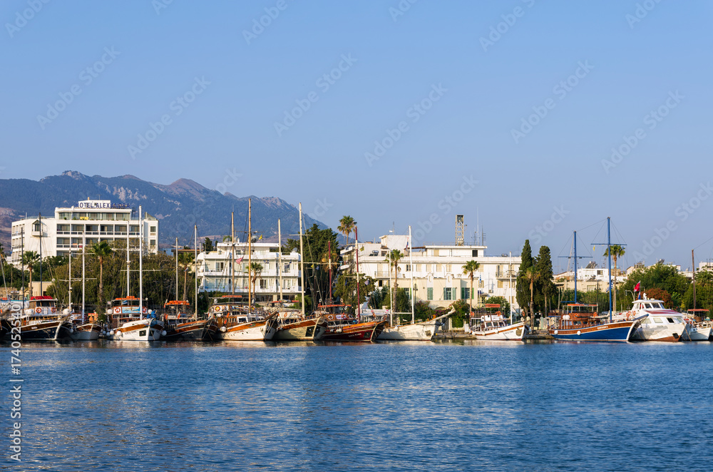Obraz premium The promenade of Kos island, Dodecanese, Greece 