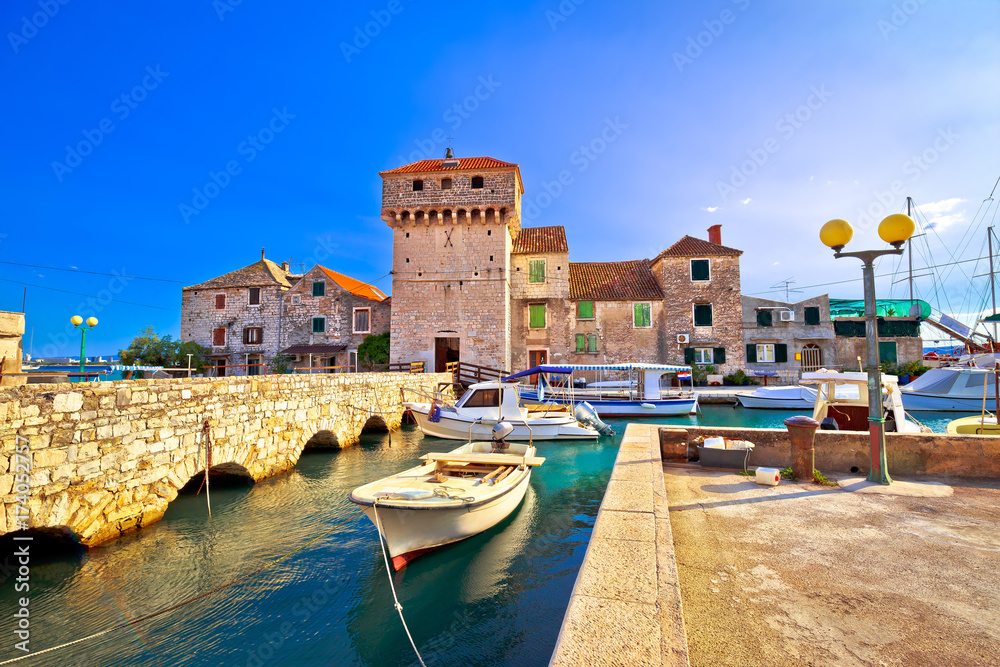 Kastel Gomilica old town on the sea near Split - obrazy, fototapety, plakaty 