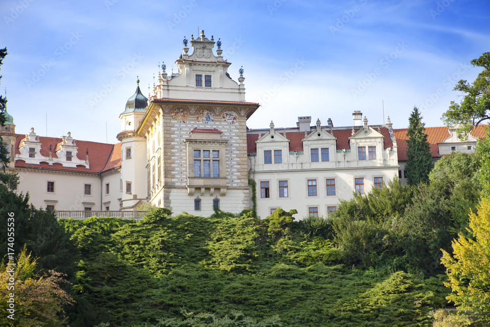 Pruhonice castle (XII- XVI century) near Prague