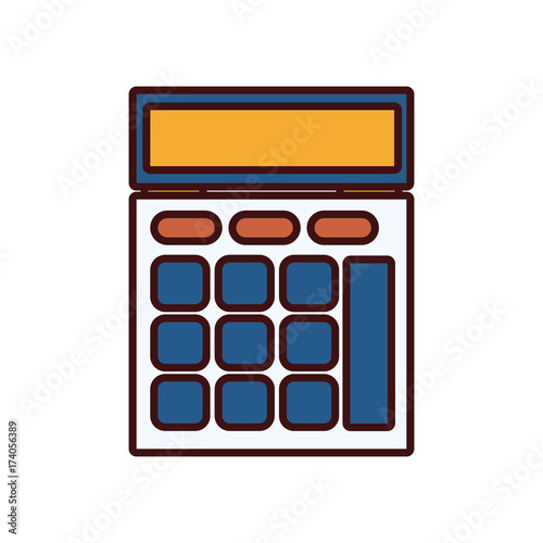 calculator math device icon vector illustration graphic design