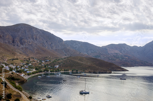 Amazing scenery in Emporios village, Kalymnos island, Dodecanese, Greece  photo