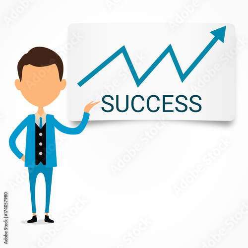 success business pannel with businenessman