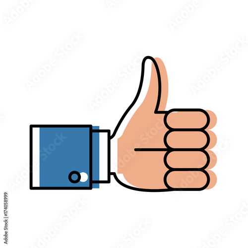 Hand thumb up icon vector illustration graphic design