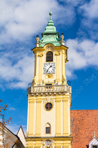 Photography Old Town Hall in the city center of Bratislava, Slovakia