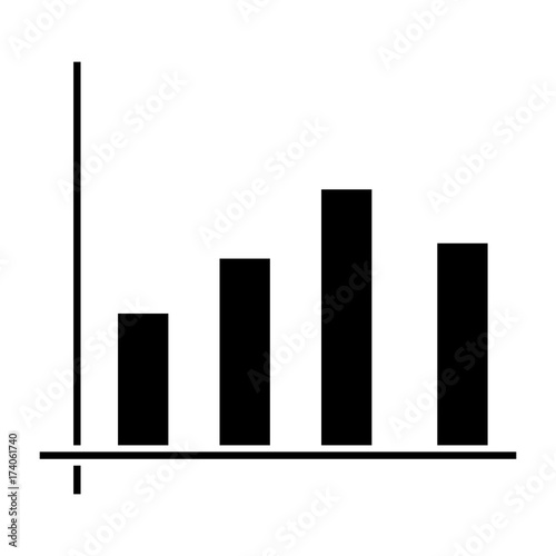 Bars stats graph icon vector illustration graphic design