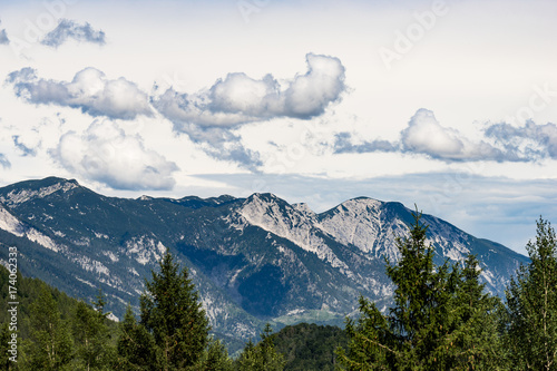 view of mountains on a hike - Alps