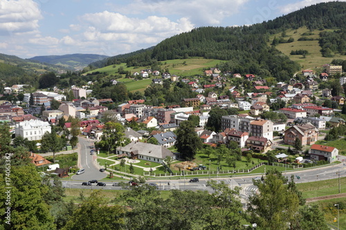 View from Baszta Mountain centeo of Muszyna City.