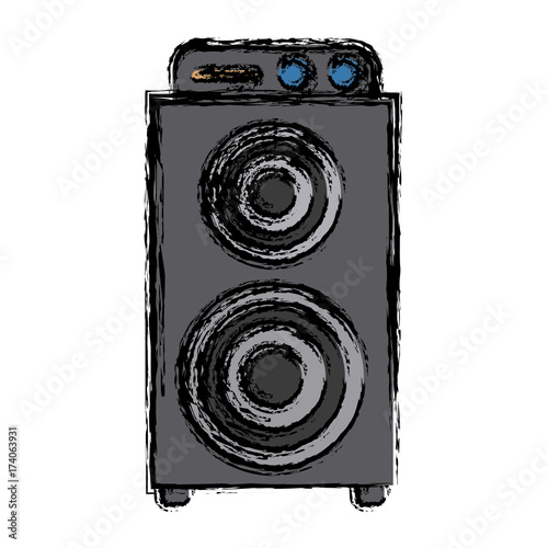 Music speaker device icon vector illustration graphic design