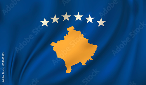 waving flag kosovo