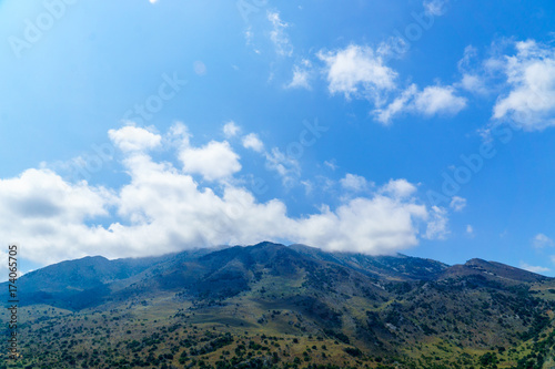 Blue sky with cloud an mountains