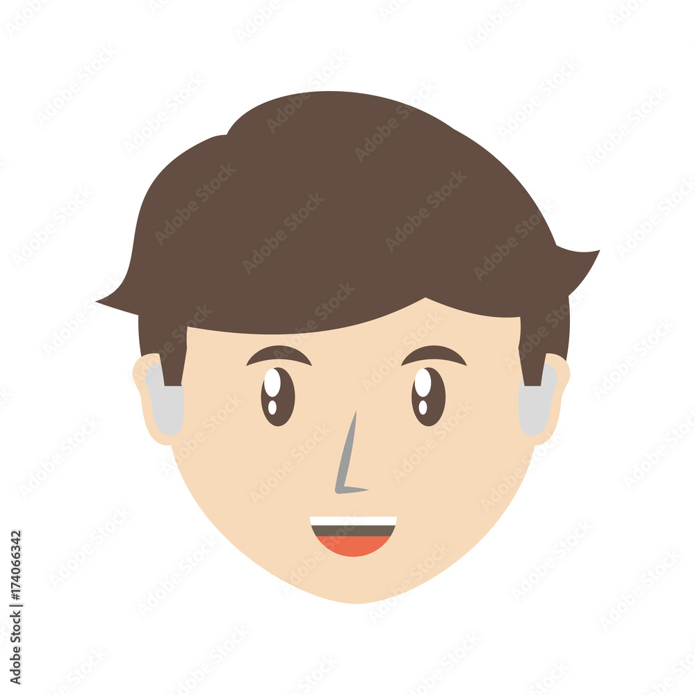 man  head vector illustration