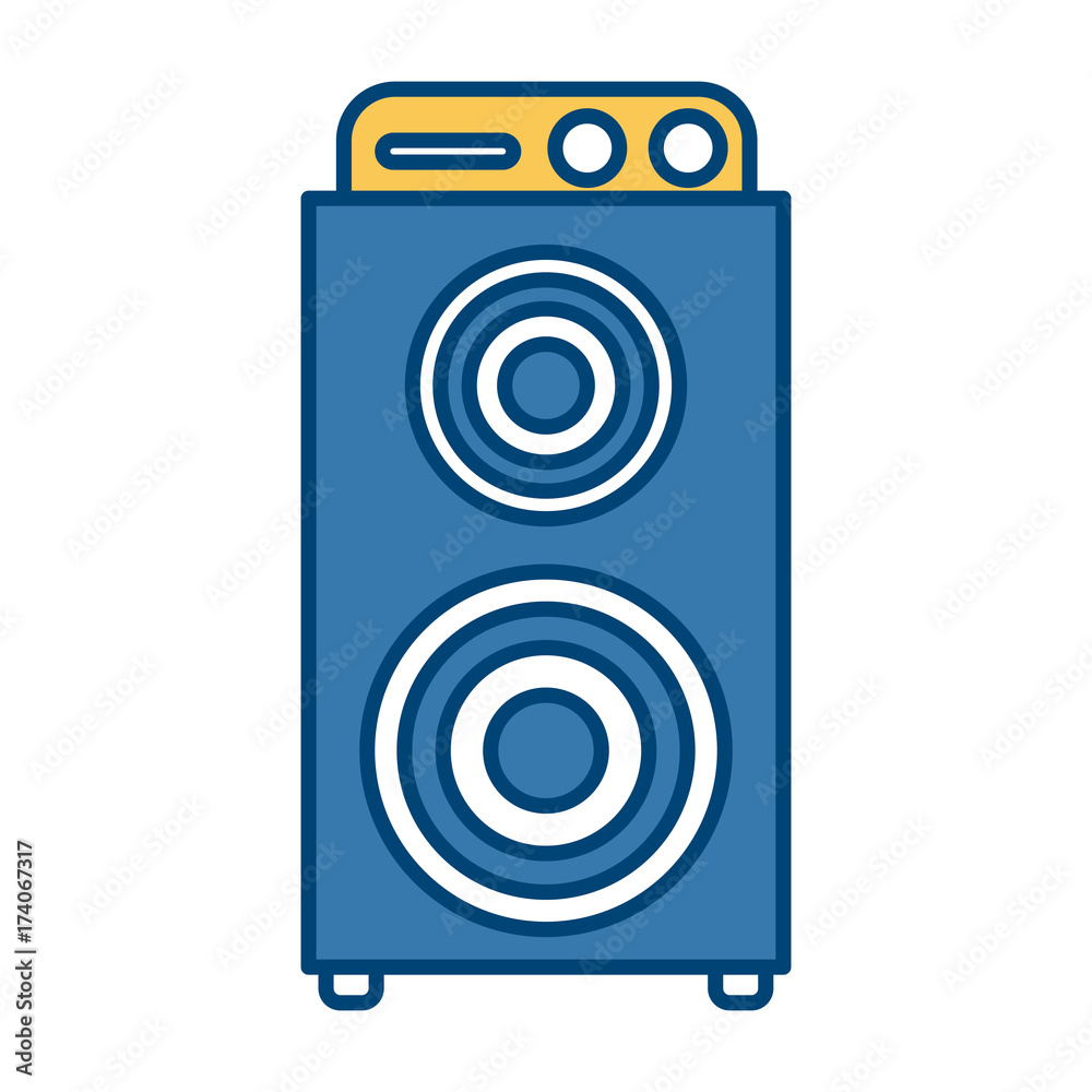 Music speaker device icon vector illustration graphic design Music speaker device icon vector illustration graphic design