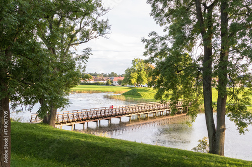 Photos Bridge over the moat, in the old town in Fredrikstad, Norway