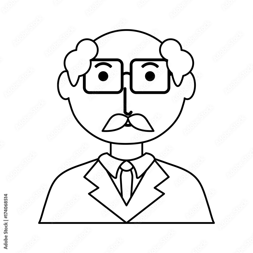 old man  avatar vector illustration