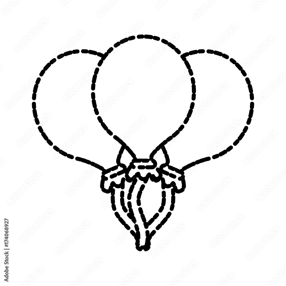 Fototapeta premium Balloons celebration symbol icon vector illustration graphic design