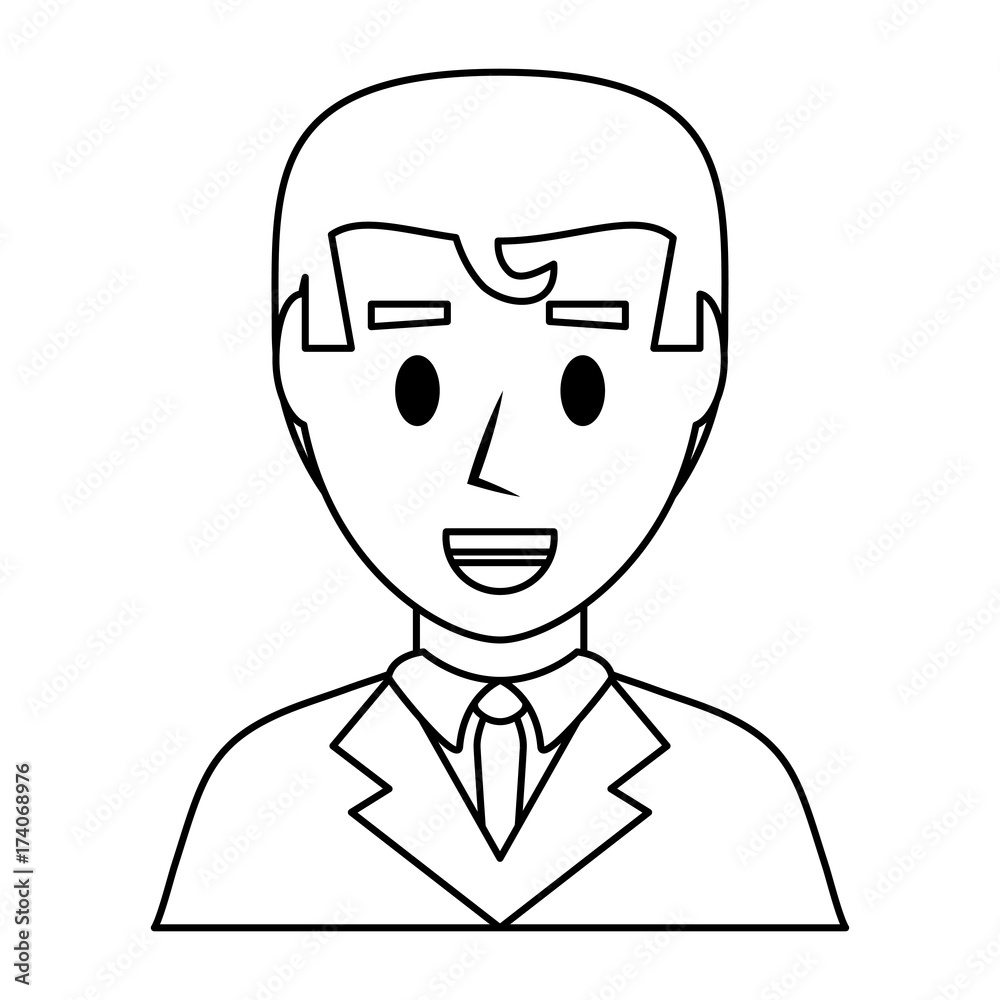 young man  avatar vector illustration