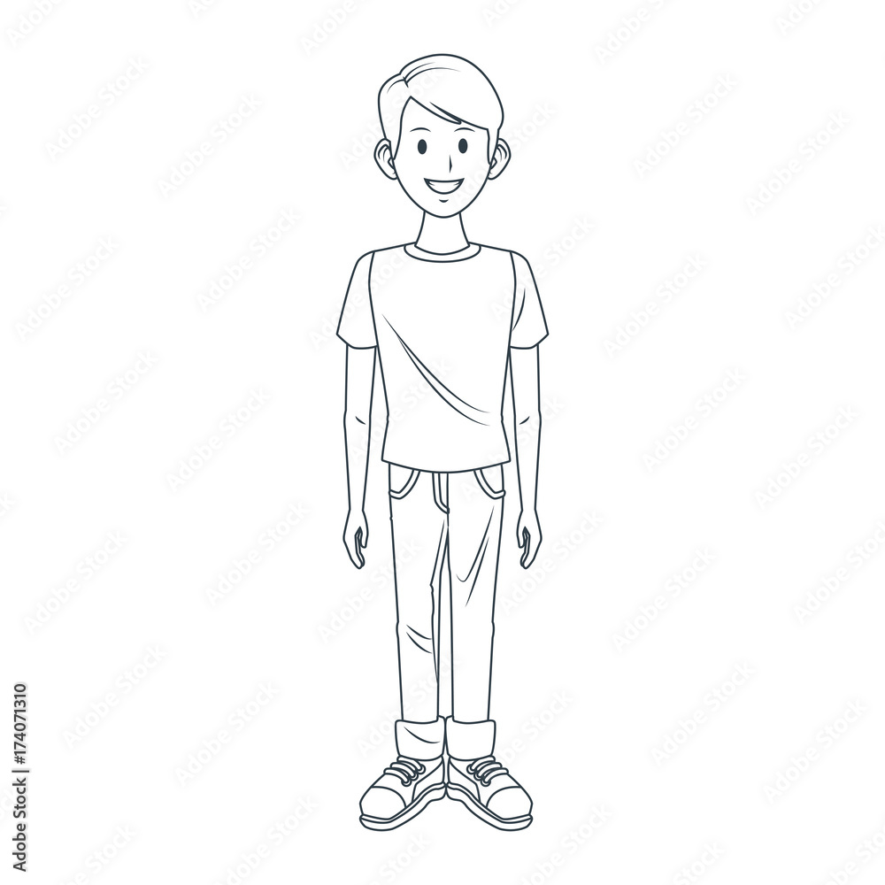 Young man cartoon icon vector illustration graphic design Young man cartoon icon vector illustration graphic design