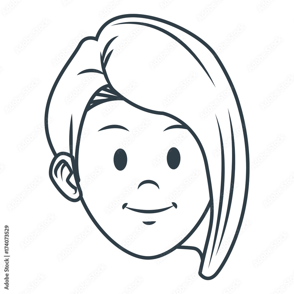 Fototapeta premium Young woman cartoon icon vector illustration graphic design