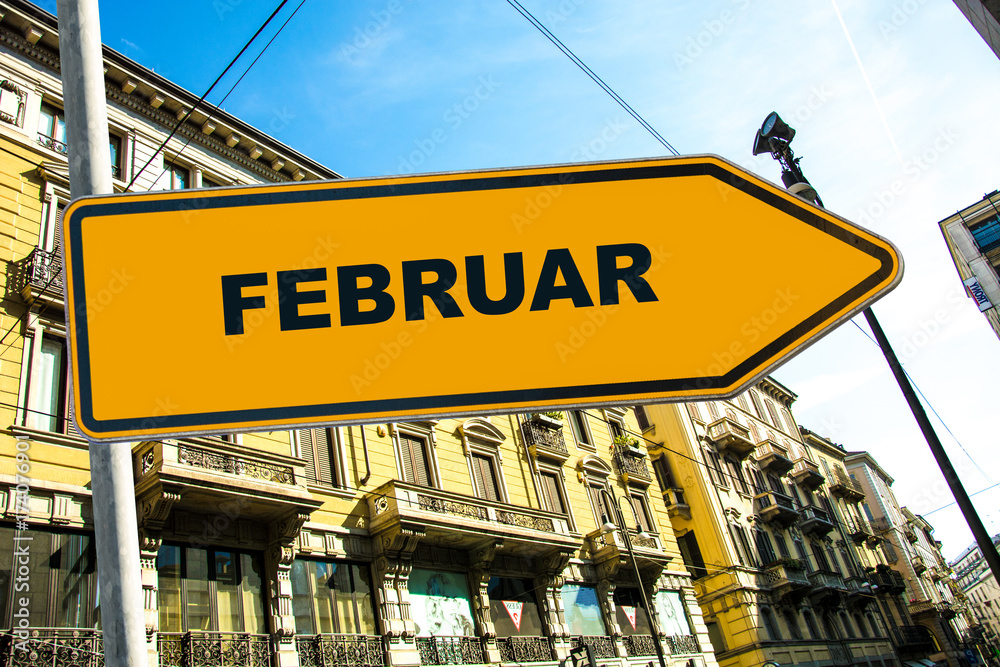 Obraz premium Schild 285 - Februar