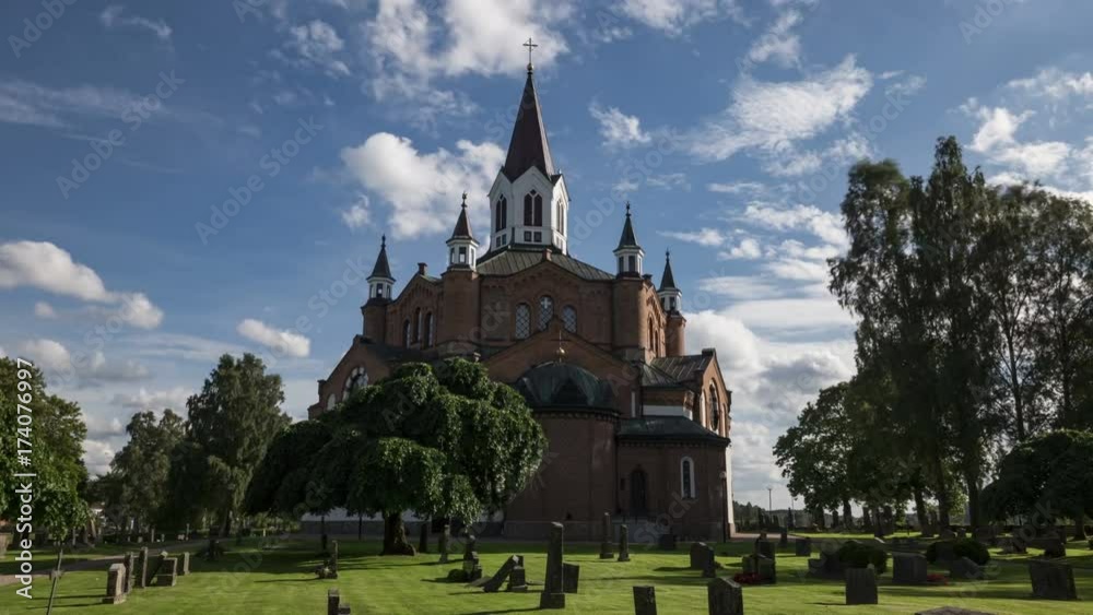 Swedish Central Plan Church in Tranemo time-lapse