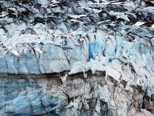 Closeup of Lamplugh Glacier in Glacier Bay