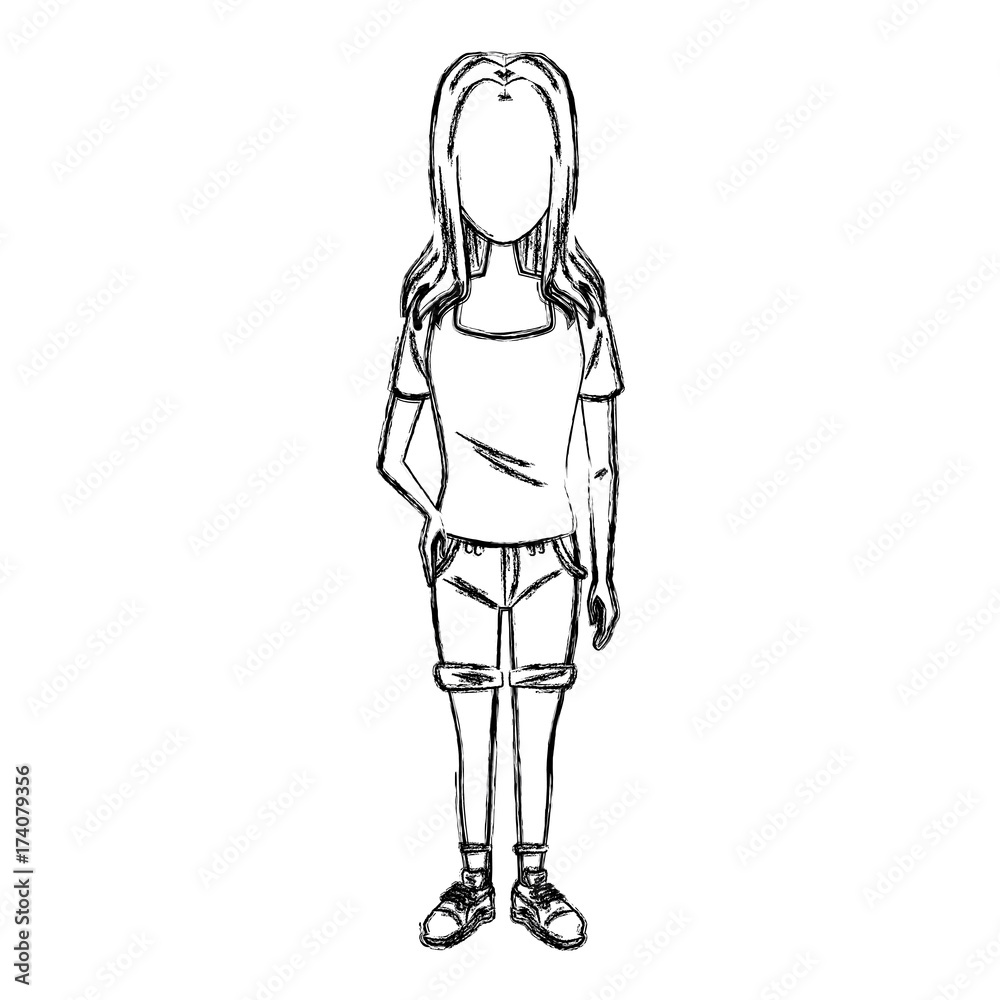 Young woman cartoon icon vector illustration graphic design Young woman cartoon icon vector illustration graphic design