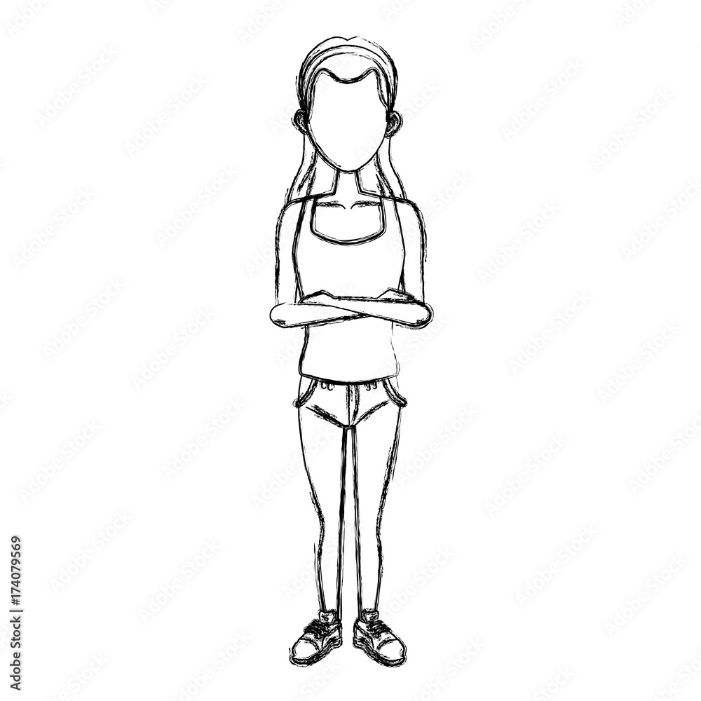 Young woman cartoon icon vector illustration graphic design Young woman cartoon icon vector illustration graphic design