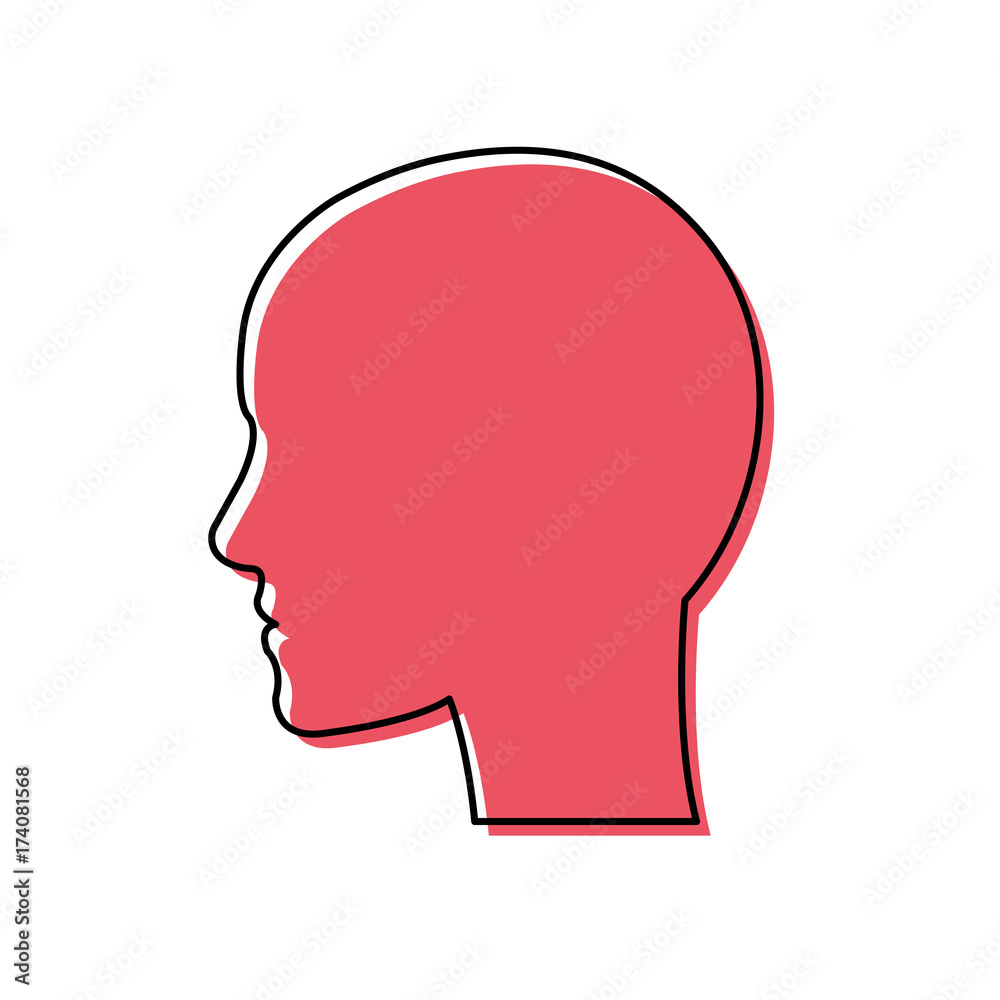 pictogram  head vector illustration