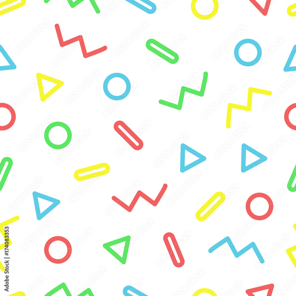 Memphis design. Geometric seamless pattern Memphis design. Geometric seamless pattern