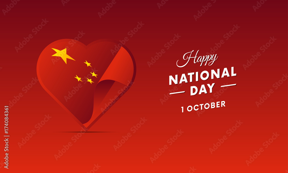 China National day. Vector illustration.