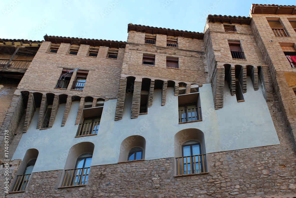 Casas colgantes de Tarazona (Zaragoza, Aragón, España) Stock Photo | Adobe  Stock