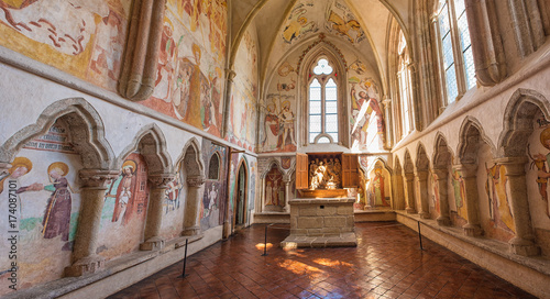 Medieval chapel in the castle of Zvikov  Czech Republic 
