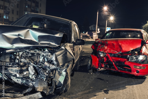 Night car accident