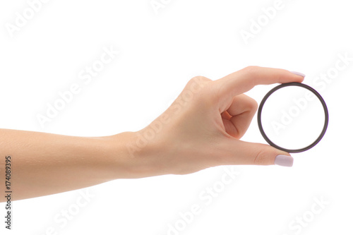 Female hand photo filter