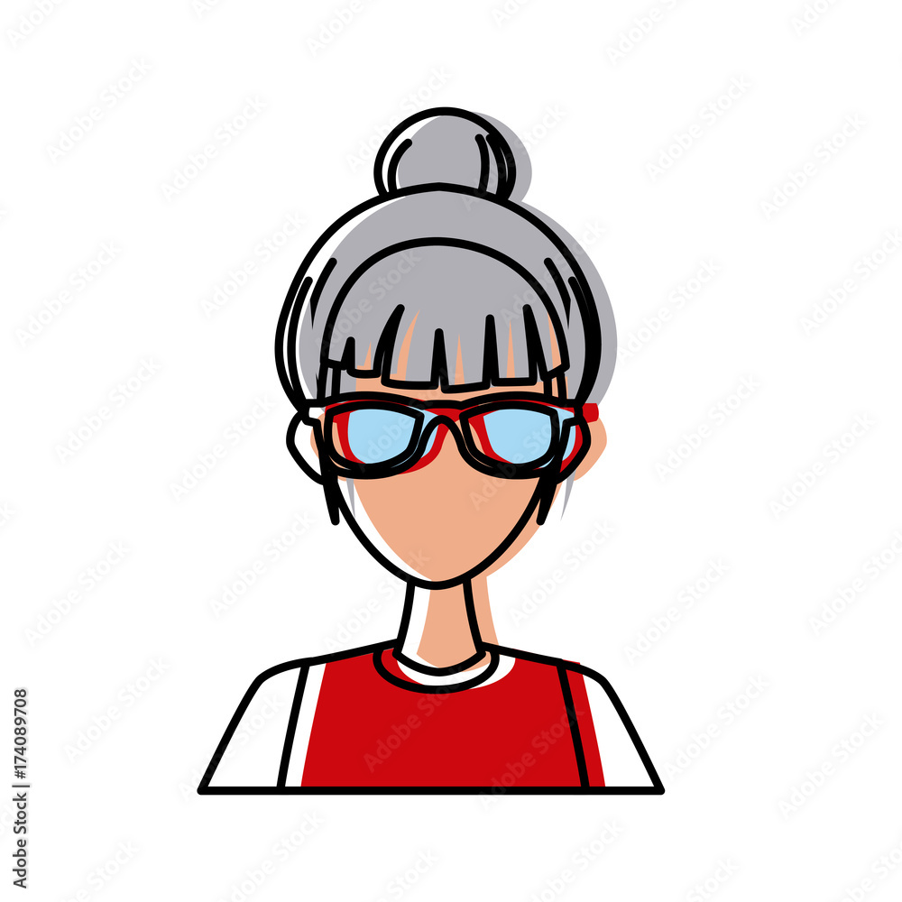 Young woman cartoon icon vector illustration graphic design Young woman cartoon icon vector illustration graphic design