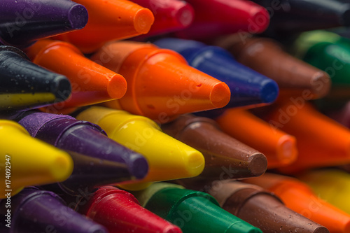 Crayons in a pile