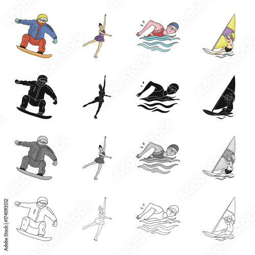 Olympics, achievement, win and other web icon in cartoon style.Sport, board, skateboard, icons in set collection.