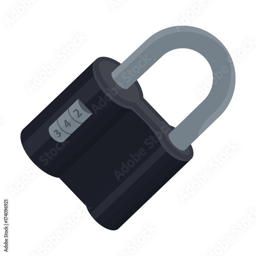 Door lock. Code lock single icon in cartoon style vector symbol stock illustration web.