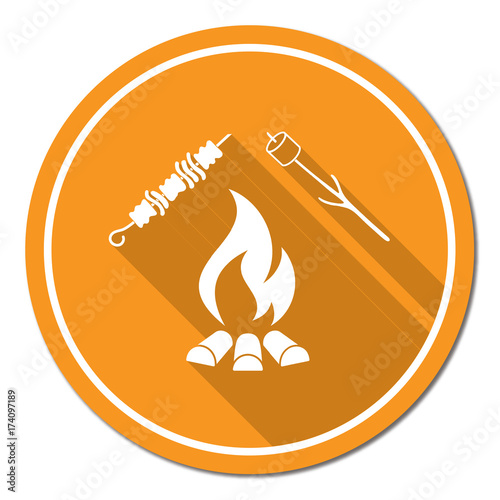 Brazier, zephyr and kebab icon