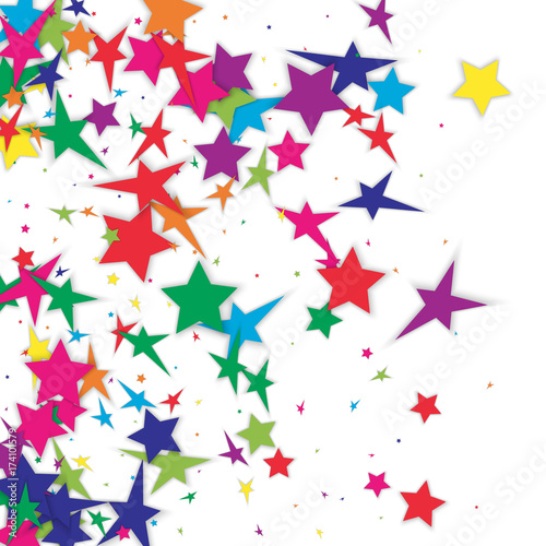 Abstract background Confetti with Stars elements