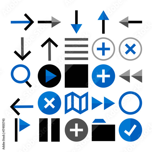 User Interface Flat Icons V1